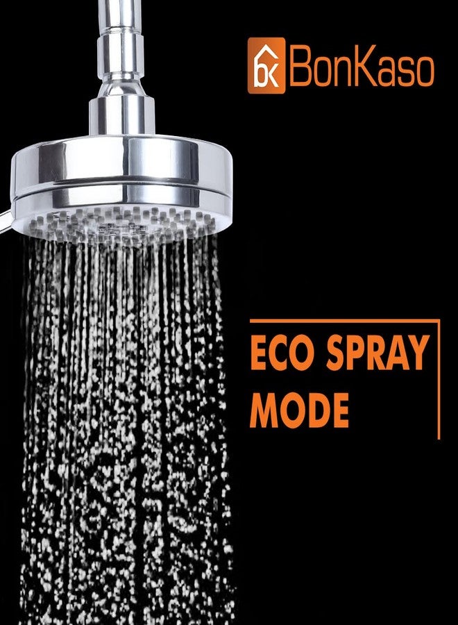 BonKaso رأس دش BonKaso SH-2061 ABS مقاس 10 سم للحمام، بلمسة نهائية من الكروم (عبوة من قطعة واحدة) - Image 4